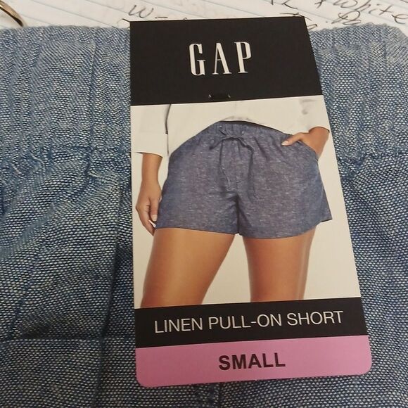 GAP LINEN PULL ONWomen's Blue Shorts. Size S NWT - Picture 7 of 11